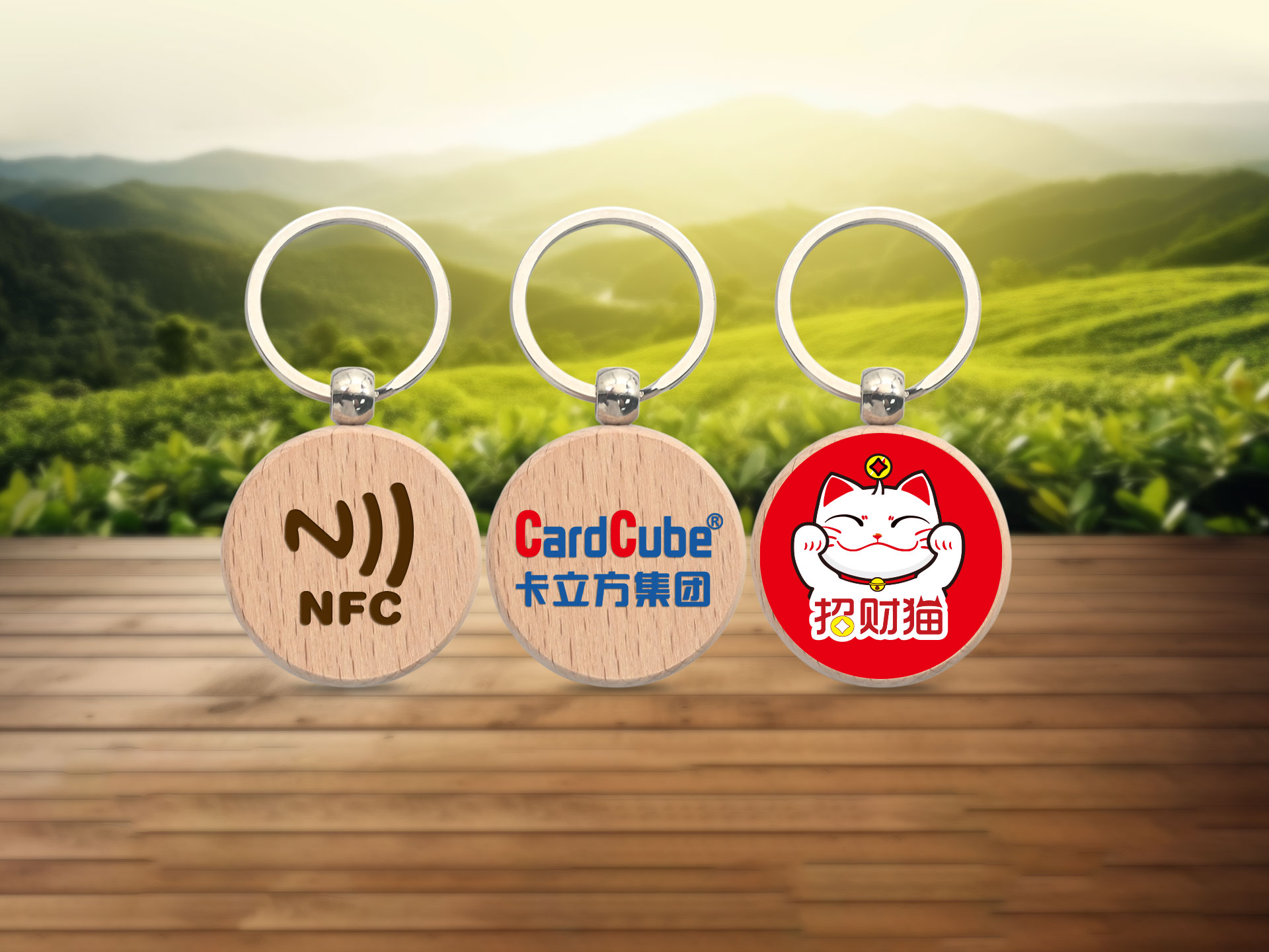 自然臻品，智啟未來｜卡立方集團(tuán)RFID智能木卡工廠環(huán)保木質(zhì)NFC鑰匙扣源頭廠家